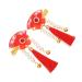 Beavorty 1 Pair hair accessories festival red hairpins new year red hairpins Chinese Style Hair Clips new year floral hair clips styling hair clips clip girl child tassel Acrylic