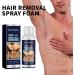 Men Hair Removal cream Spray Natural Permanent Hair Removal Spray for Face Underarm Arm Leg Non-Irritating Depilatories Product - Buy Online on GoSupps.com