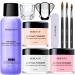 Morovan Acrylic Nail Kit - White Nude Pink Colors Acrylic Powder Professional Nail Kit Acrylic Set for Beginner Acrylic Nail Brush Nail File Nail Extension Nail Carving Home
