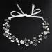 HJYHYN Crystal Pearl Bridal Headband - Bohemian Leaf Hair Vine Flower Wedding Accessories (Silver) - Buy Online on GoSupps.com