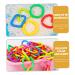 Shop Ibasenice 140 PTH Geometric Chain Buckle Baby Links - Colorful Sensory Rings for Newborns & Toddlers | 4-Piece Set (5.5x5.5cm) - Buy Online on GoSupps.com