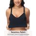 HOFISH Women's Padded Sports Bra XL - Medium Support Racerback Pumping Bra for Yoga & Exercise | Black/Deep Blue - Buy Online on GoSupps.com