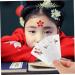 FOMIYES 1 Set Hanfu Forehead Patch Carnival Face Stencils Birth Stencil Mini Makeup Puff Pvc White - Buy Online on GoSupps.com