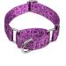 Dazzber martingale collars for dogs no pulling anti-escape collar durable for medium-sized and large dogs adjustable 43.2 cm to 63.3 cm light violet (C.R.C large 1 inch wide light violet-concentric circles