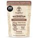 ChagaRoot Mycoprotein Mushroom Protein Powder Chocolate Flavor 20g Plant Based Protein per Serving Reishi Chaga Lions Mane Shiitake Turkey Tail Vegan Gluten Free Coffee Smoothies 1.76 lb