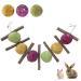 GNCLOUD Rabbit Toys Rabbit Toys Boredom Breaker Rabbit Treats Apple Stick Rose and Grass ball Rabbit Hanging Toys Hamster Chinchilla Guinea Pig Gerbil Chewing Molar Toy hanging toys 1pc