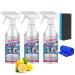 Stubborn Stains Cleaner Bathroom Descaler Cleaner Limescale Cleaner All-Purpose Bathroom Descaler Foam Spray for Bathroom Toilet Kitchen Floor Glass (3PCS)