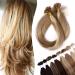SEGO 45cm Extensions Real Hair Bondings Hair Extension Keratin U-Tip Human Hair 200 Strands Honey Blonde#27 18"-100g
