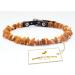 Amber Necklace for Dogs & Cats - Leather Clasp 40-45cm | Flea & Tick Prevention | International Shipping - Buy Online on GoSupps.com