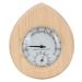 Sauna Thermometer - Drop-Shaped 2-in-1 Wood Thermo-Hygrometer Thermometer Hygrometer Steam Room Sauna Room Accessories