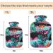 NAANLE 2L Hot Water Bottle with Watercolor Flowers & Palm Leaves - Transparent Heat Therapy Pain Relief for Bed Hands & Feet - Buy Online on GoSupps.com