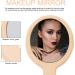 Healifty Natural Wood Hand Mirror - Vintage Portable Makeup Vanity Mirror for Women - Travel Friendly - Wood Color - Buy Online on GoSupps.com