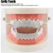 Stylish Grillz Teeth Set - Hip Hop Cold Coated Copper Bling for Halloween Parties & Costume Accessories - Buy Online on GoSupps.com