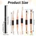 5 Pack Nail Art Brushes with Metal Handles - Dual-Ended Pens for Professional Nail Art Design | Sizes 5/7/9/11/15/20mm | Long Thin Line Detail Stripe Brushes - Buy Online on GoSupps.com