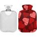 Valentine's Day Heart Hot Water Bottle - 2L with Cover for Pain Relief & Warmth | Ideal for Arthritis & Cold Feet | International Shipping Available - Buy Online on GoSupps.com