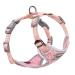Thinkpet no-pull dog harness leash set breathable chest harness for small medium large dogs adjustable soft running harness safe control padded reflective safety harnesses (1 Pack) pink pink