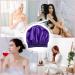 Satin Hair Drying Towel Satin Hair Towel Wrap Hair Poping Towel Satin Hair Towel for Women Anti-Frizz Satin Towel Protective Hair Turban Wrap for Most Hair Types Purple - Buy Online on GoSupps.com
