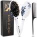 Hair Brush  Boar Bristle Hair Brushes for Women Kids Thick Curly Wet Dry Hair  Smoothing Detangling Hairbrush Adds Shine and Improves Hair Texture  Hair Comb and Giftbox Included White
