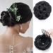 SEGO hairpiece bun updos hair tie hair extension hair knot like real hair wavy black