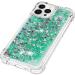 Shop Tivenfezk Glitter Drive Sand Shell for iPhone 15 Pro - Shockproof TPU Bumper Liquid Quicksand Case in Green - Buy Online on GoSupps.com
