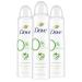 Dove Deodorant Spray Cucumber & Green Tea 3 Count For 48 Hour Protection Aluminum Free Deodorant 4 oz Cucumber and Green Tea 4 Ounce (Pack of 3)