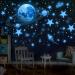 Glow in The Dark Stars and Moon 1134PCS trounistro Luminous Glow in The Dark Stickers Glow Brighter and Longer DIY Rocket and Planets Wall Stickers for Ceiling for Kids Bedroom - Green (Blue)