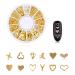 JERCLITY 6 Boxes Metal Gold Nail Charms Nail Studs 3D Art Jewelry Decoration with Tweezers and Wax Pencil - Acrylic Nails Rivets - Buy Online on GoSupps.com