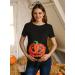 G and PL Halloween Pregnancy Women's Top Maternity Funny Graphic Shirt - S-XXL | Pumpkin Face Design - Buy Online on GoSupps.com