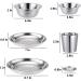 COTOM Stainless Steel Camping Dish Set (24-Piece): Plates, Cups, Bowls - Ideal for Camping, Hiking, Beach Outdoor Use - Includes Collapsible Water Bucket - Buy Online on GoSupps.com