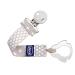 Chicco Universal Two in One Baby Pacifier/Soother Clip/Holder with Universal Loop for Teethers and Small Toys  Plus Soft Attachment Ring Included for Knob Style Pacifiers  Grey/White