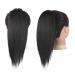 FESHFEN 12 Inch Straight Drawstring Ponytail Extension - Natural Black Synthetic Hairpiece for Women & Girls - Buy Online on GoSupps.com