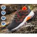 JABASIC Women Hiking Shoes - Breathable Mesh Athletic Outdoor Sneakers (Grey/Orange, Size 8) - Buy Online on GoSupps.com
