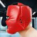 Professional Red Boxing Headgear - Adjustable Cotton Buffer Shockproof Facial Protection - Buy Online on GoSupps.com