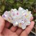 Room Decoration 230g Crystal Cluster Natural Aura Angel Quartz Cluster Plating Gemstone Cluster fengshui - Buy Online on GoSupps.com