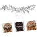 Ipetboom Hair Combs for Wedding Hairstyles Retro Hair Combs Goddess Headpiece Bridal Hair Clip Silver Leaf Hair Comb Wedding Hair Clip Tiara Hair Accessories Bride European and American - Buy Online on GoSupps.com