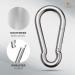 Stainless Steel Carabiner - 2 Pieces 230kg Load Capacity 80x8mm Fire Brigade Hook | AISI Sports & Transport - Buy Online on GoSupps.com