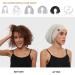 Silk Satin Sleep Cap Bonnet for Natural Curly Hair | Adjustable Night Cap OATMEAL - Buy Online on GoSupps.com