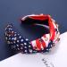 Patriotic Rhinestone Cross Headband - 4th of July Crystal Twist Hair Accessory - Buy Online on GoSupps.com