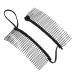FRCOLOR Banana Side Comb Elastic Stretch Combs Hair Clips for Curly Hair Curling Angel Hair Pins Clip Clip Clip Hair Comb Women Headdress Ponytail Clamp 11x4cm black
