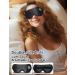 Cordless Heated Eye Mask for Dry Eyes | Real Silk Sleep Mask | USB Rechargeable Eye Compress | Perfect Gift for Mother's Day | Unisex Warm Eye Pad - Bright Black - Buy Online on GoSupps.com