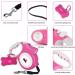 Makife Retractable Dog Leash 5m for Large & Medium Dogs | Flashlight & Decorative Bags Included | Ideal for Under 25kg - Pink - Buy Online on GoSupps.com