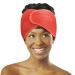 DONNA Deluxe Foam Mesh Wrap | Olive & Vitamin E Treated Headband for Curly Hair Care Face Wash & Makeup | 1PC RED COLOR