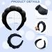 KVIFIVK Women's Spa Headband Towel Cloth for Washing Face, Makeup Removal, Shower - Black - Buy Online on GoSupps.com