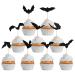 36 PCS Halloween Bat Cupcake Toppers Glitter Halloween Cupcake Picks Bat Baby Shower Cake Topper Kids Boys Girls Birthday Party Decorations Supplies Black cupcake decorations