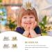 4pcs Children Crown Hair Clips - Glittery Gold & Silver Pearl Hair Accessories for Girls - Buy Online on GoSupps.com