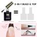 YTD Likomey Nail Glue & Top Coat Set - 15ml Strong Adhesive for Press On & Acrylic Nails | 2-in-1 Builder Gel - Pack of 5 - Buy Online on GoSupps.com