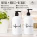 Alora Kitchen Sink Hand Soap and Dish Soap Dispenser Set - 2 Pack, Wide Pump Bottle with Easy-to-Read Lettering - Ideal for Countertop Refills - Buy Online on GoSupps.com