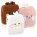 Giantree 3 pieces of sweet women's bands storage bag plush women's flock pocket portable bag for tampons girls period bag tampons collect pocket small coin money exchange mini cultural bags