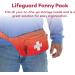 Dealmed Red Lifeguard Fanny Pack - Logo Design, E-Z Zipper, 3 Pockets (Pack of 3) - Adjustable Waist Strap - Buy Online on GoSupps.com