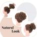 Thick Messy Curly Hair Bun Extension Scrunchie - Synthetic Updo Hairpiece for Women/Girls, Light Brown/Light Brown - 45g - Buy Online on GoSupps.com